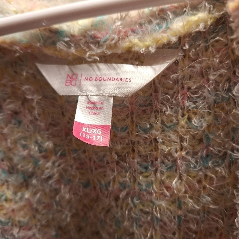 Hooded Multicolor Cardigan Cozy - Picture 3 of 6